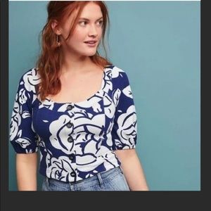 Maeve Amiens crop blouse